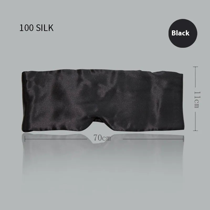 Mulberry silk sleep eye mask shown in one of seven available colours for light blocking