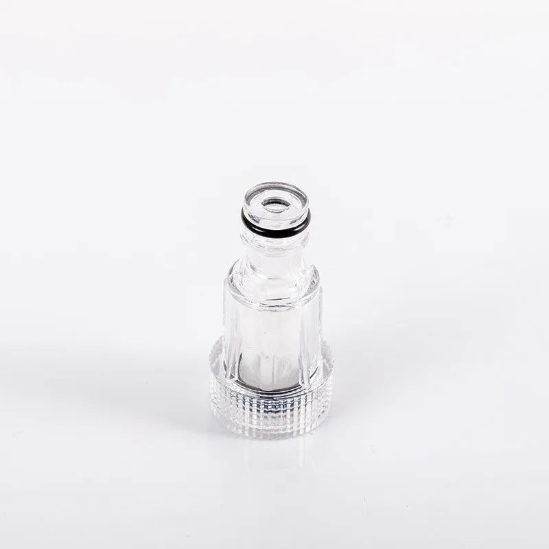 Transparent plastic inlet joint and filter for Karcher pressure washers with 3cm diameter connection