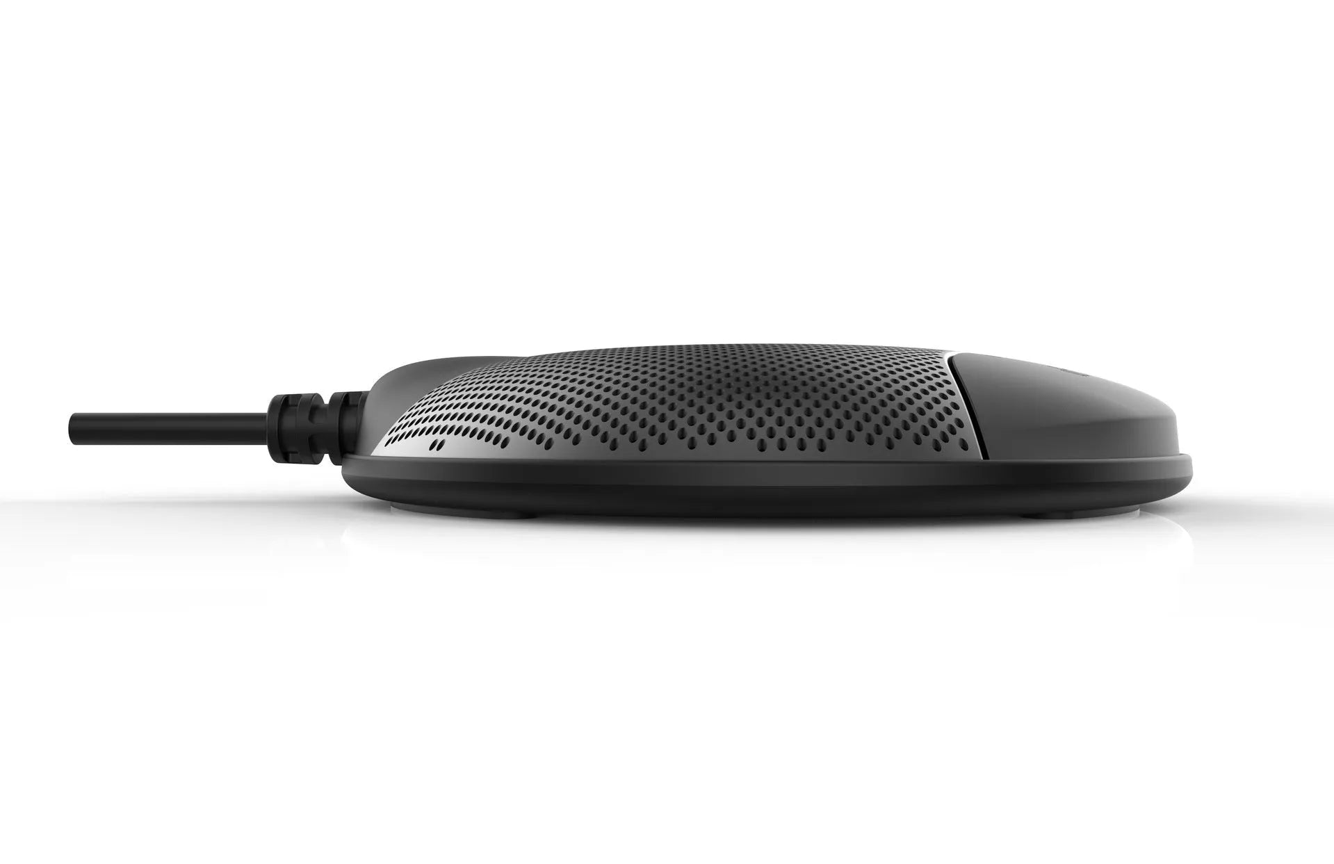 USB capacitive condenser microphone for conference and voice recording, black, 9x9x1.7cm size