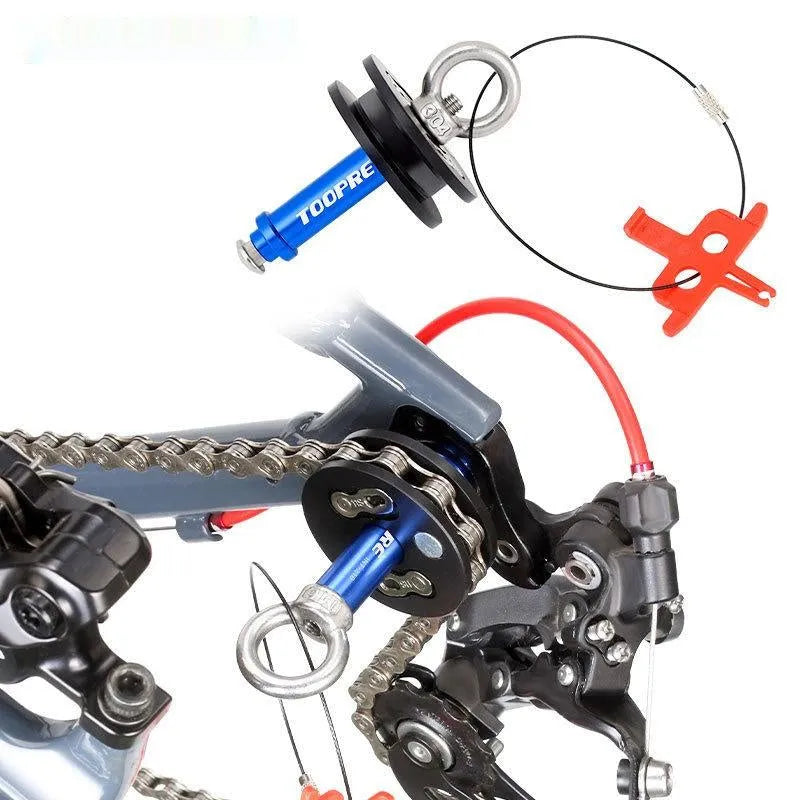 Aluminium bicycle chain holder tool in three versions for maintenance
