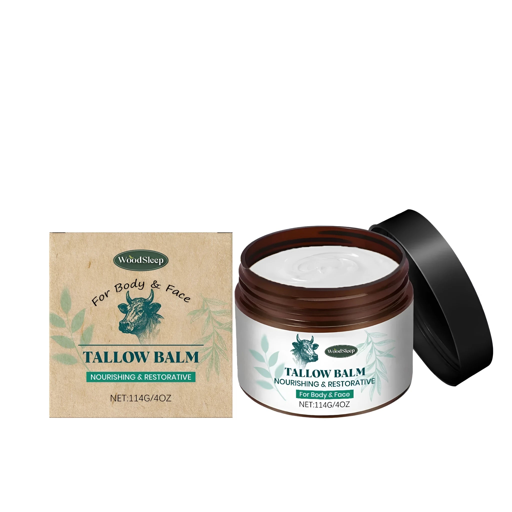 Bovine fat nourishing ointment 114g cream with tallow and honey extract for dry skin