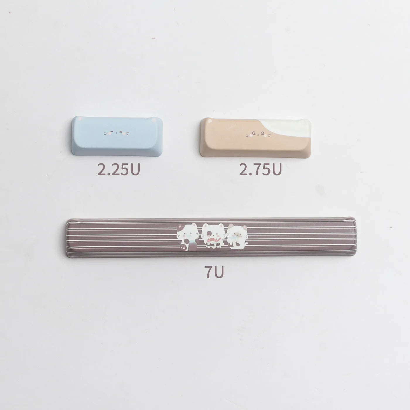 High Sea Salt Cat themed PBT keycap set with sublimation printing showing nautical cat design
