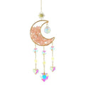 K9 crystal moon pendant car accessory with 420mm cord in five colour options