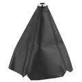 General Motors PU leather gear stick dust cover in black, blue, and red line colour options.