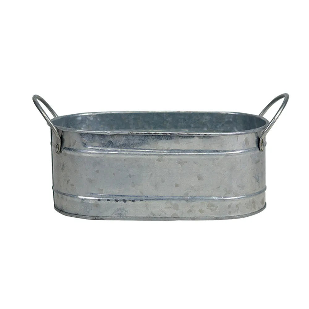 Iron sheet desktop succulent flowerpot with metal construction