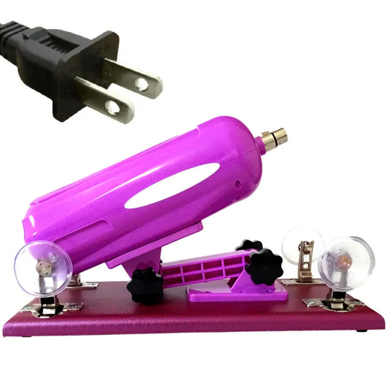 Bobb automatic telescopic thrusting PVC sex toy in black, purple or pink colours measuring 37cm by 15cm