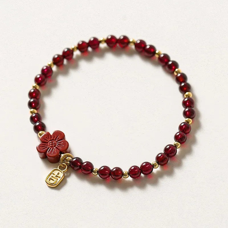 Natural freshwater pearl bracelet with crystal geometric design on braided rope, women's simple style