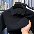 Man wearing a loose grey cotton short sleeve pullover sweater for casual leisure.