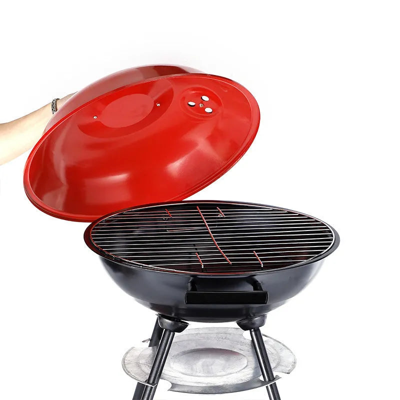 Portable 14-inch iron apple stove barbecue oven with grill for outdoor cooking