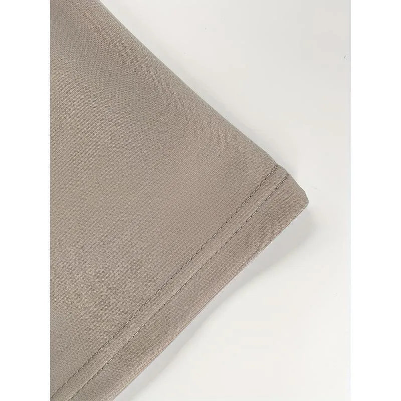 European American mens fashion solid colour loose linen corduroy trousers uniform set of 3