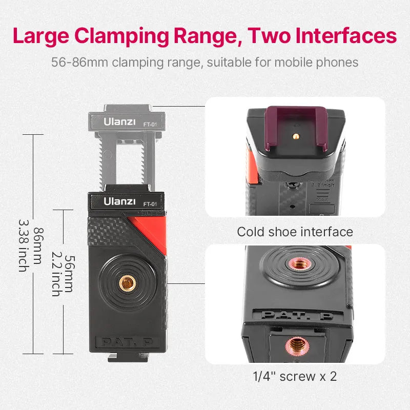 Black octopus-style flexible phone tripod with extended legs and mobile phone clip attached