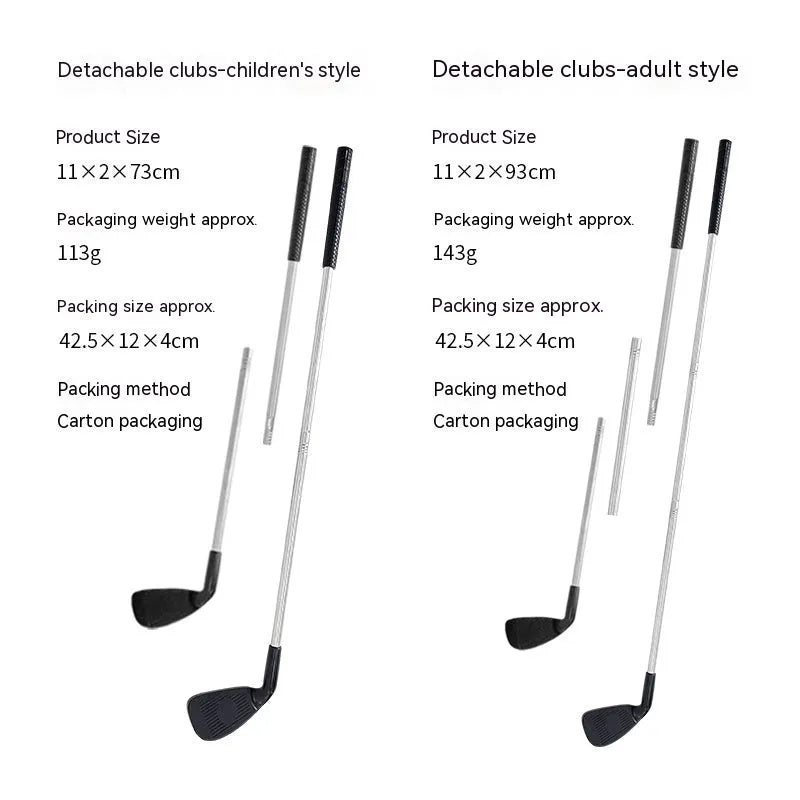 Golf metal club parent-child outdoor toy with adult club and children's club colour options