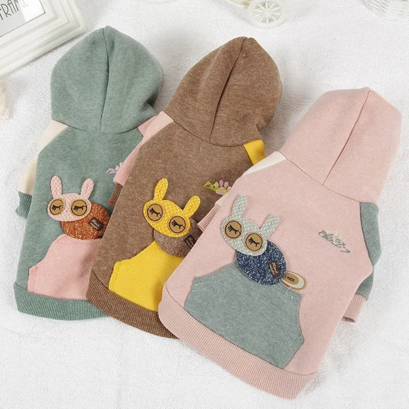 Brown cotton pet sweatshirt for dogs or cats showing casual leisure design