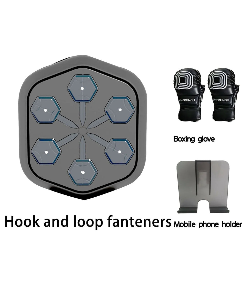 Black Smart Music Boxing Machine with Bluetooth connection and EVA construction for professional fitness training