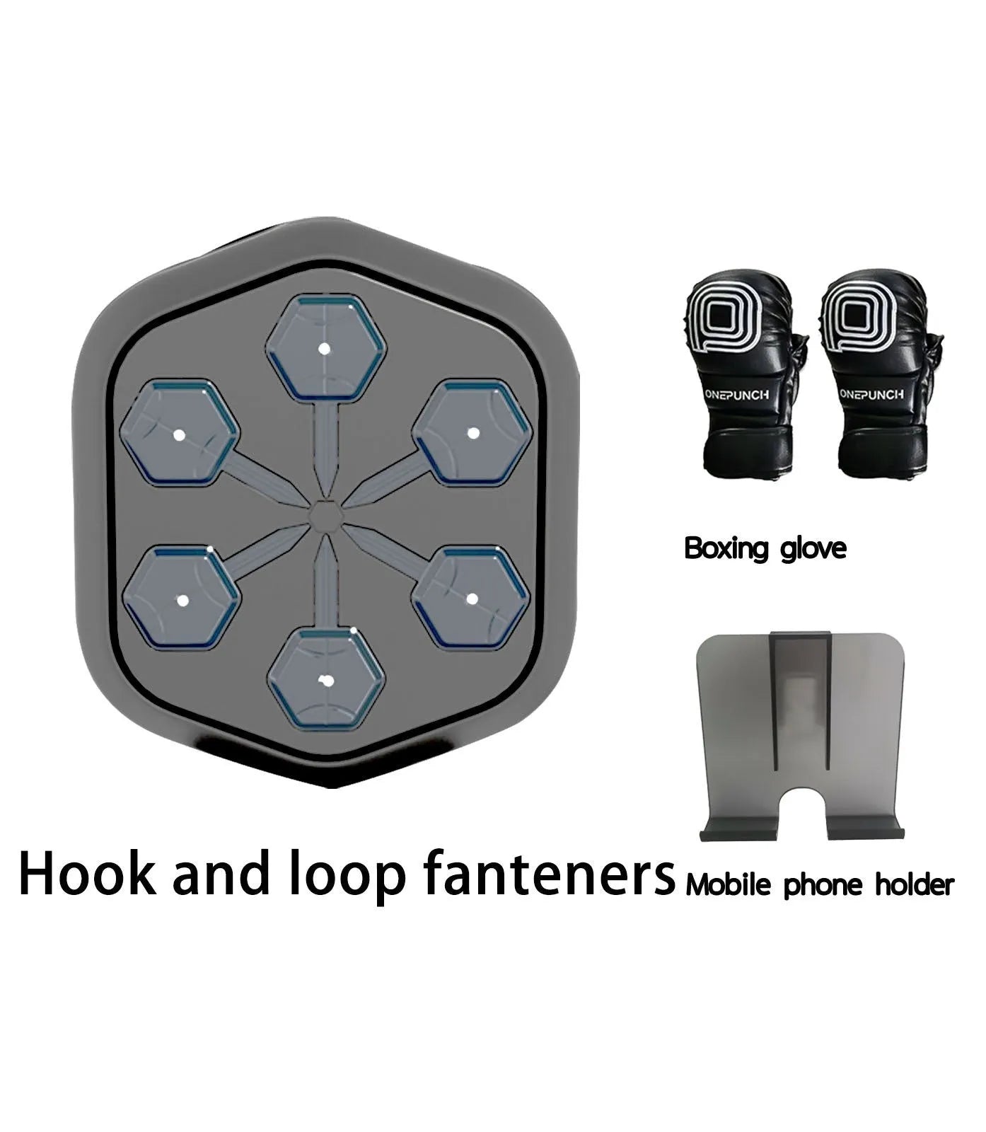 Black Smart Music Boxing Machine with Bluetooth connection and EVA construction for professional fitness training