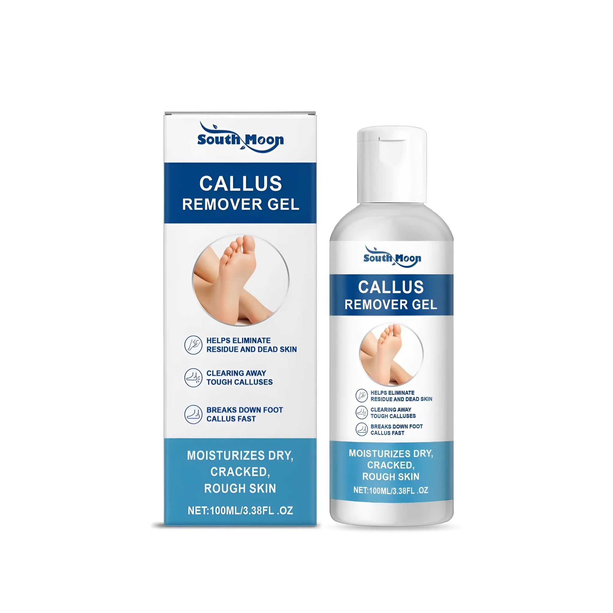 100g pump bottle of callus remover gel with coconut oil and aloe extract