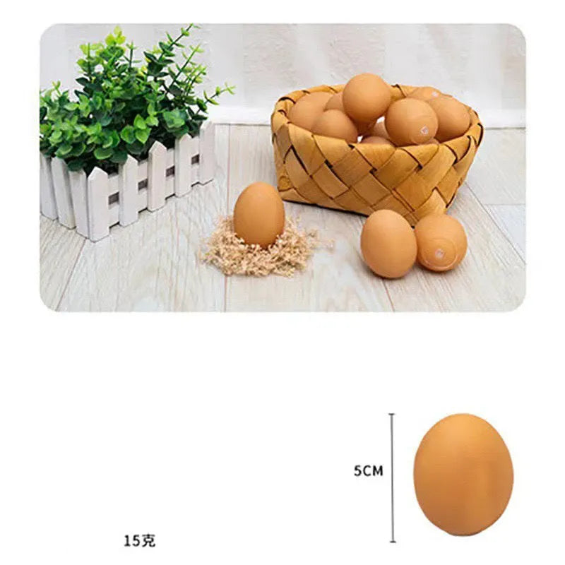 Simulation egg dog toy with sound in assorted colour, rounded plastic design for chewing and fetch play
