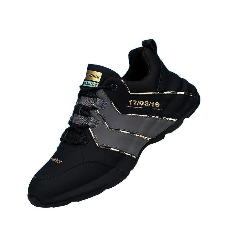 Low-top casual sneaker with thick plastic sole and mesh lining in grey and black colourway.