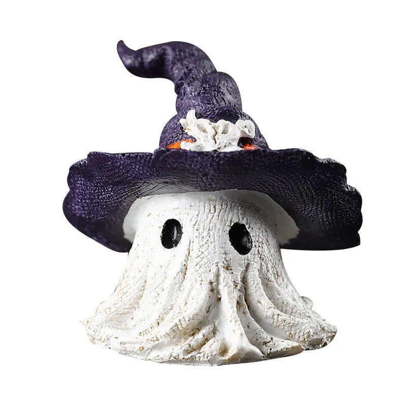 Resin wizard hat ornament in purple or black for Halloween Christmas party Easter decorations