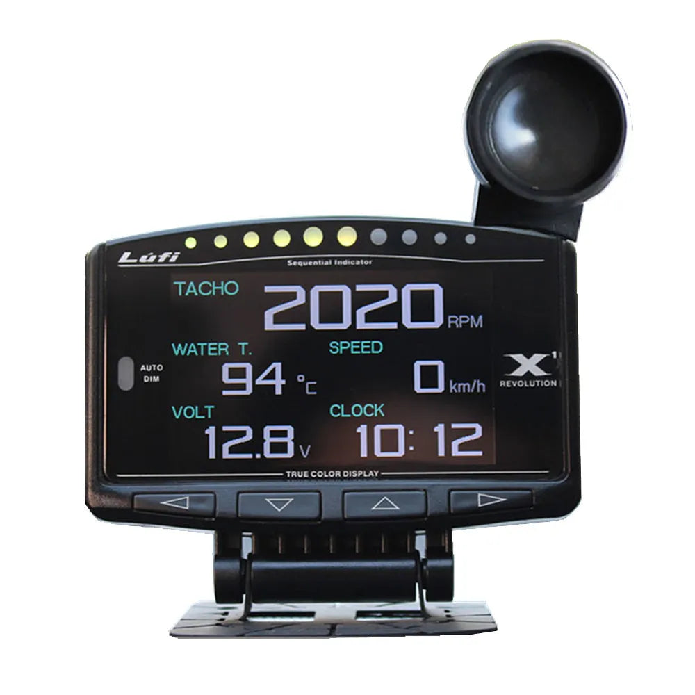 X1 automotive OBD instrument with LED display, metal construction, English interface diagnostic tool