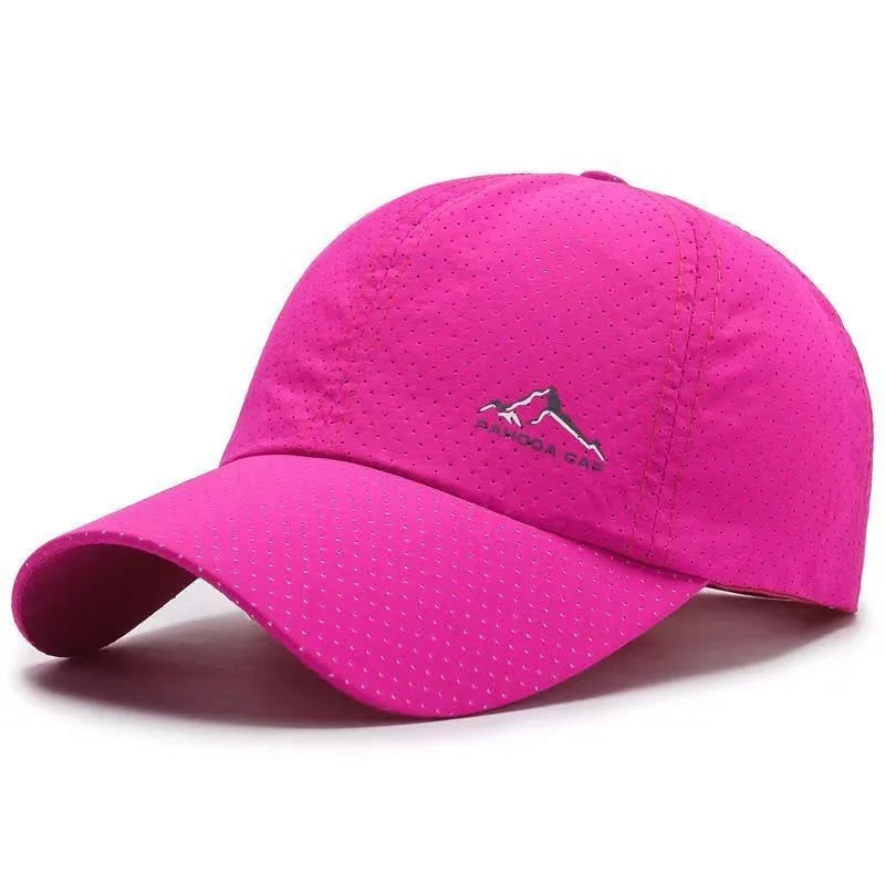 Adjustable baseball cap with dome crown in various colour options including army green, black and rose red