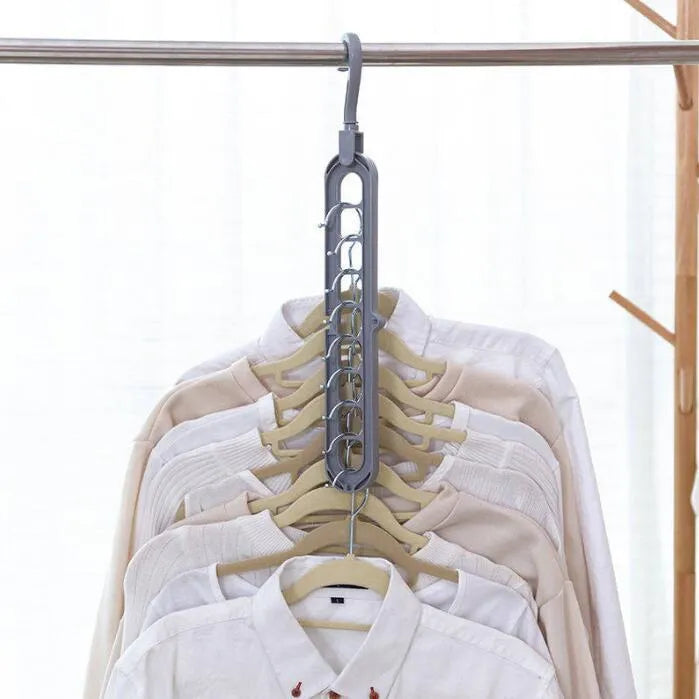 Plastic clothes hanger with 360° rotating hook, 33 cm length, in assorted colours