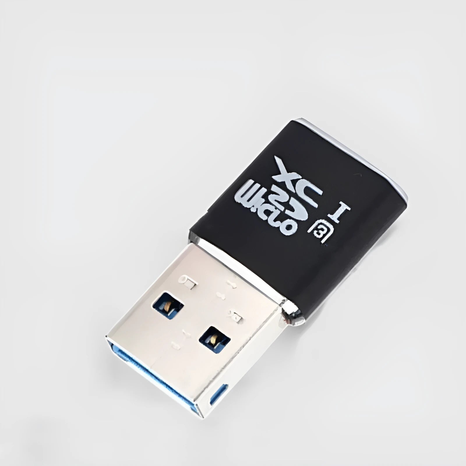 Black USB 3.0 memory card reader for micro SD and T-Flash cards, model CRMS001, ABS shell