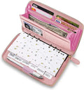 Anti-theft card holder unisex multi-function solid colour PU wallet with nylon lining