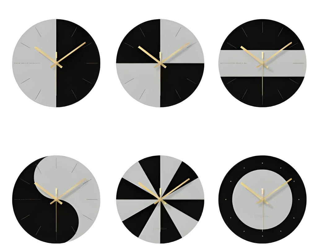 Transparent tempered glass wall clock showing time on clear circular face with minimalist markings