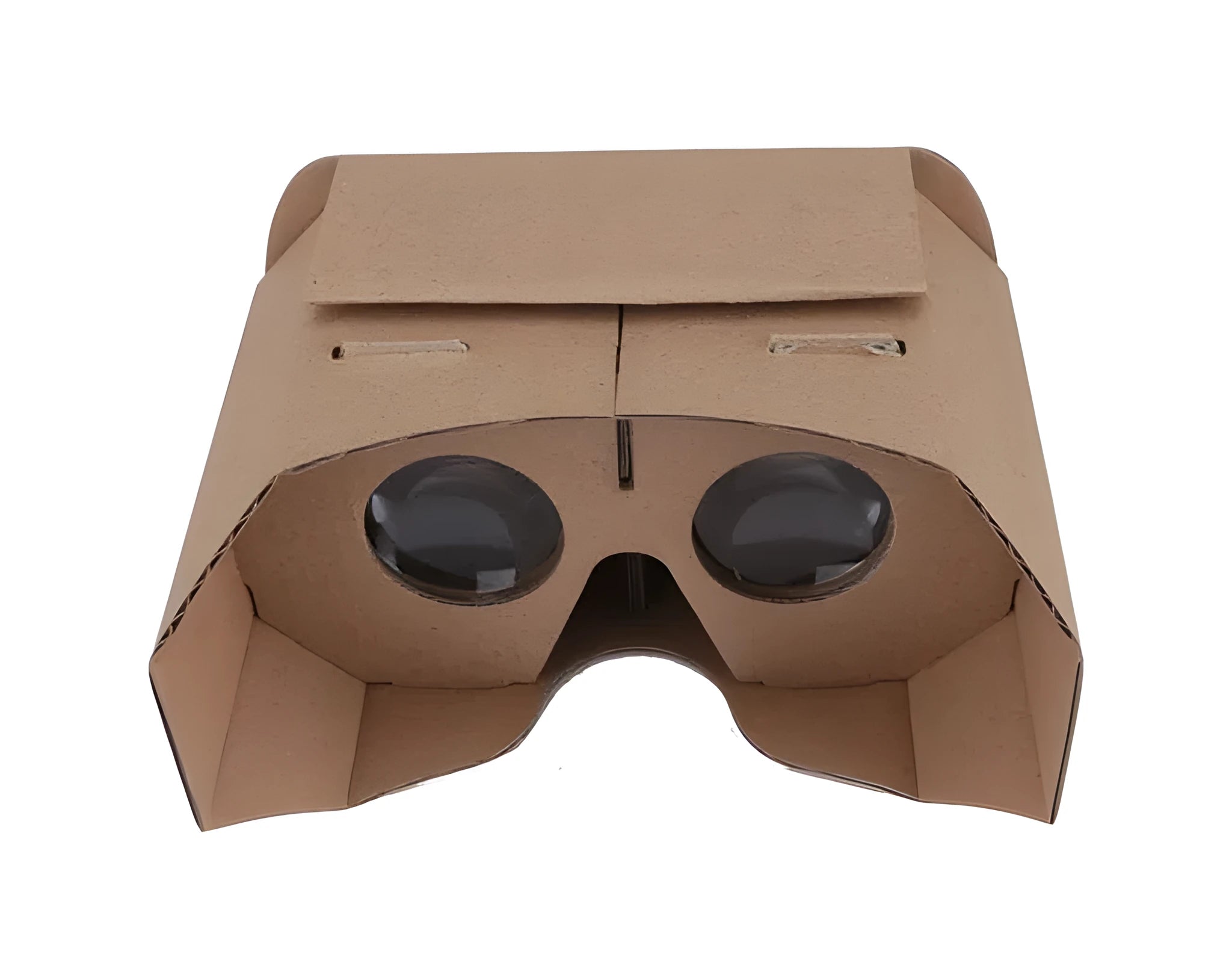 Paper virtual reality glasses for smartphones showing 3D movies and games