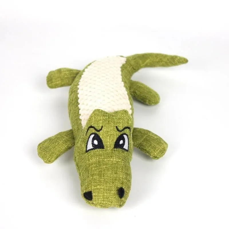 Blue, green, and red pet plush toys with corn grid texture for cats and dogs