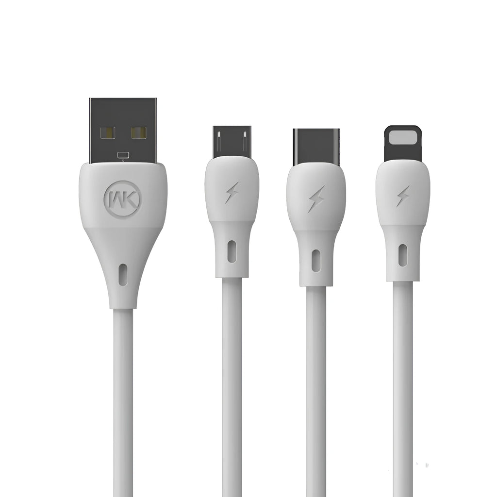1m fast charging cable USB single-head in black on white background