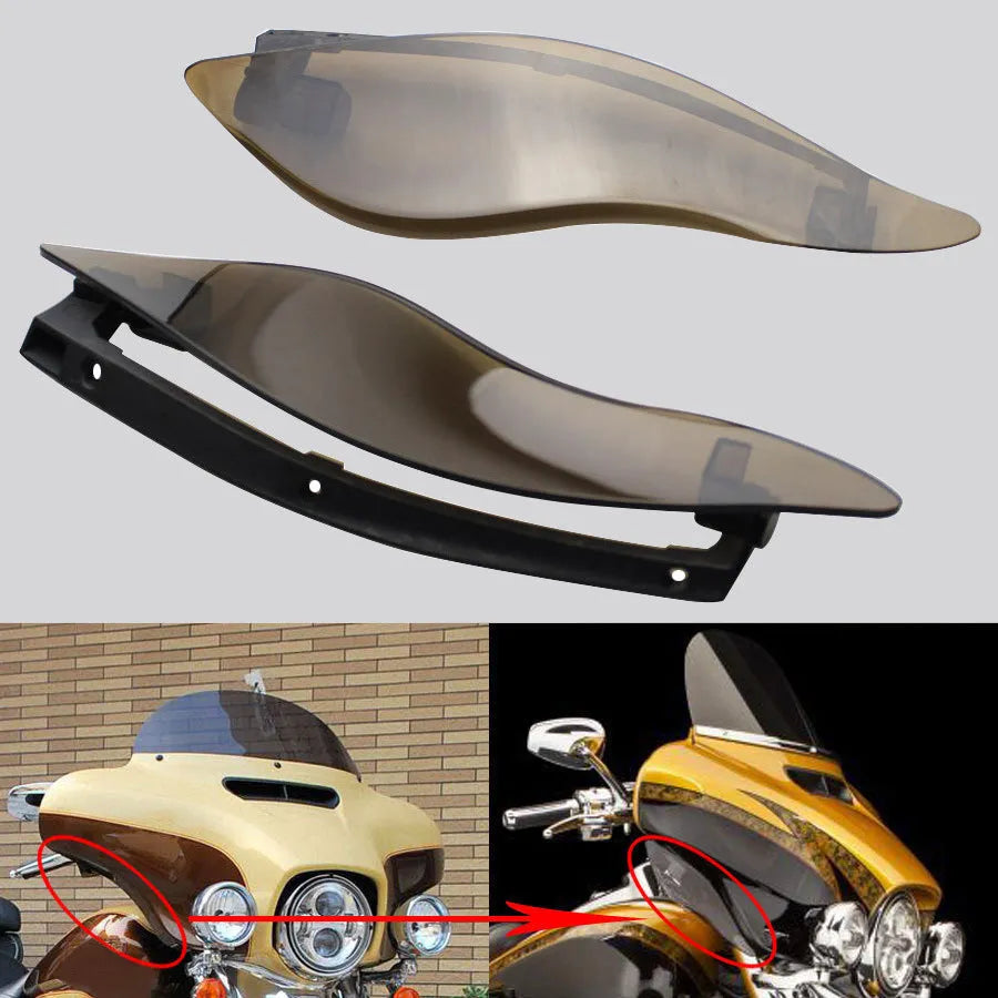 Harley-Davidson three-wheel motorcycle windscreen side wing replacement kit in ABS plastic