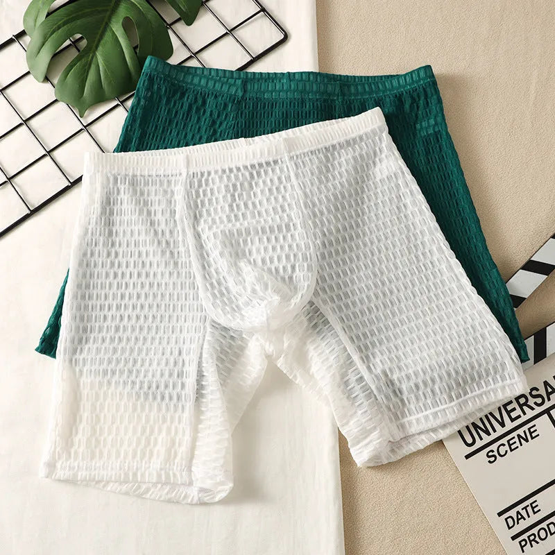 Men's lace boxer shorts with hip-lifting shaping in five colour options