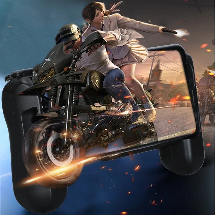 Black Bluetooth cooling game controller for iPhone with extended battery life