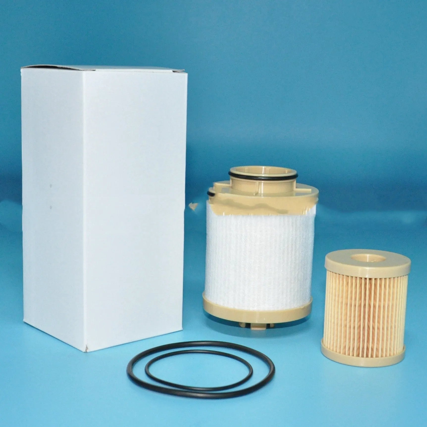 FD4616 diesel fuel filter for Ford 6.0L trucks showing dimensions and part numbers FS19797 PF7812KIT.