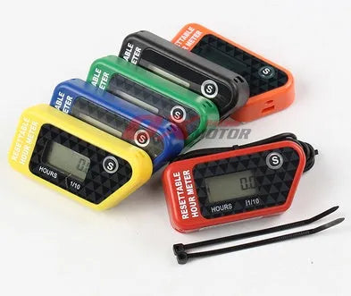 Black YSDS waterproof LCD digital timer for engine maintenance on ATV motorcycle motorboat lawn mower