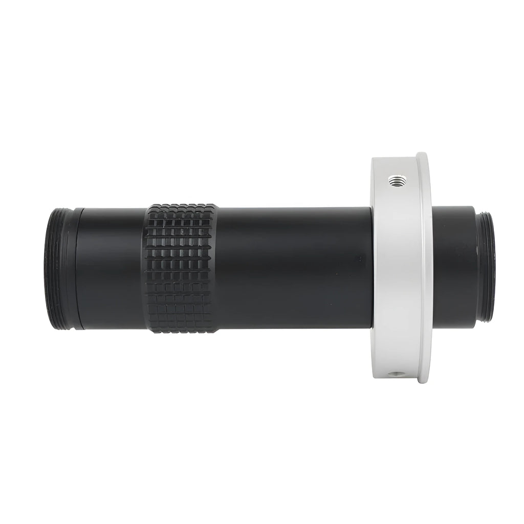 Black industrial monocular lens for camera with 30mm diameter and 84mm length