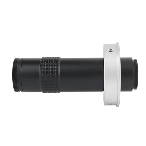 Black industrial monocular lens for camera with 30mm diameter and 84mm length
