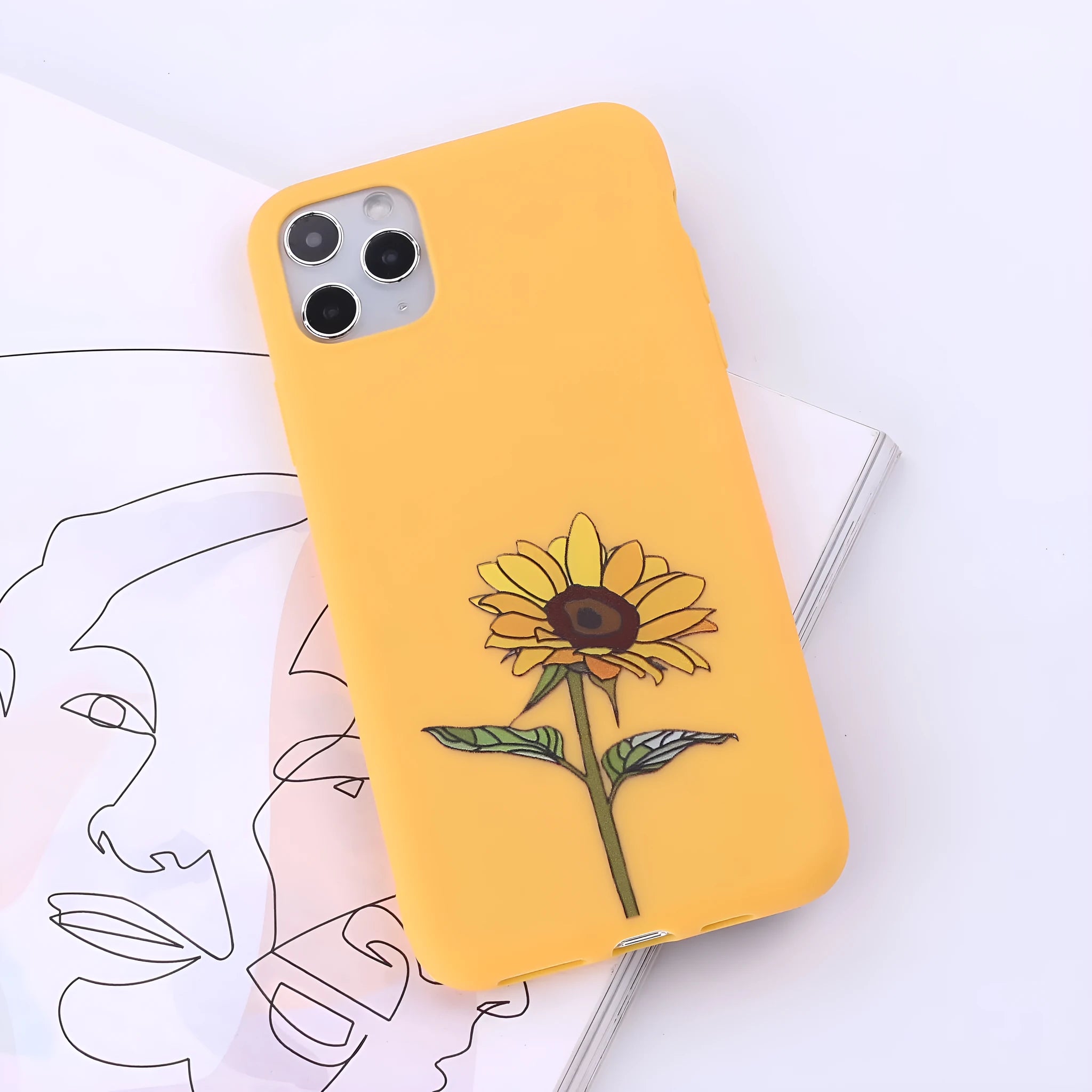 TPU back cover mobile phone case for Apple iPhone in multiple colour options on a white background.