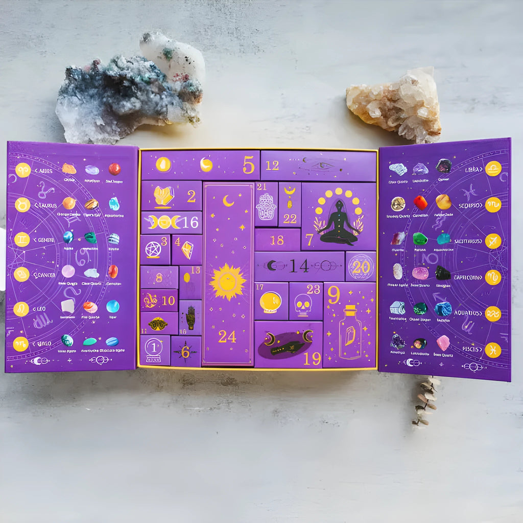 Halloween gift box with crystal countdown design, paper construction measuring 33.5cm × 30.5cm × 5cm