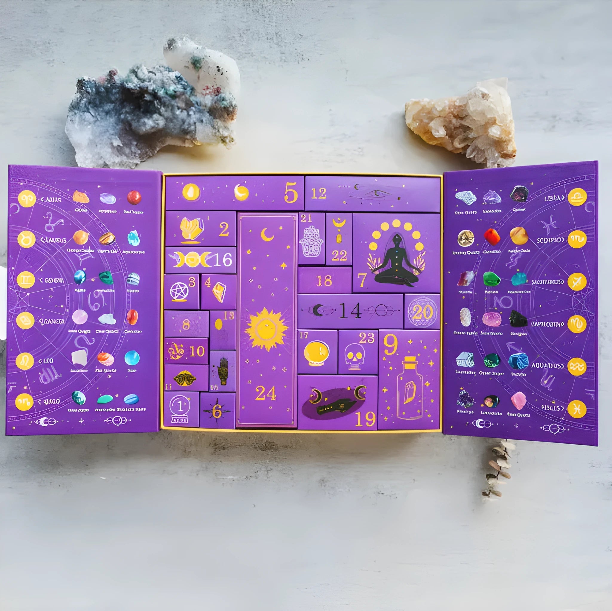 Halloween gift box with crystal countdown design, paper construction measuring 33.5cm × 30.5cm × 5cm