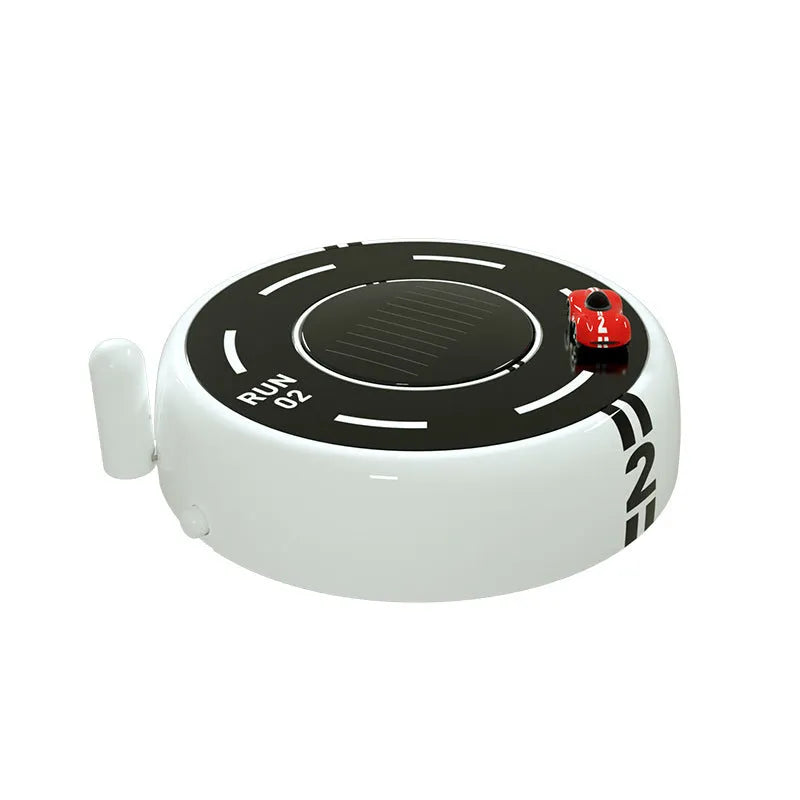 Round solar-powered car aromatherapy decoration with light model in black, red or white