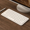 Ultra-thin wireless keyboard and mouse set in white, black, or pink colour options