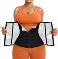 Neoprene sports waist shaping belly belt showing adjustable abdomen contraction design in blue colour