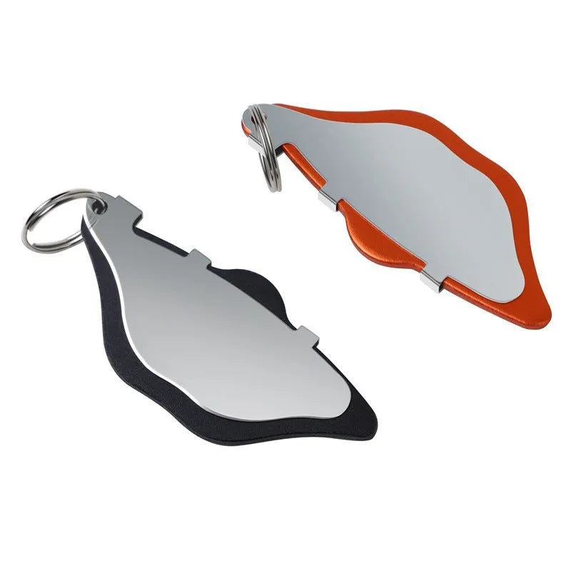 Mountain bike disc brake pads with scratch-resistant grinding disc in black and orange colours