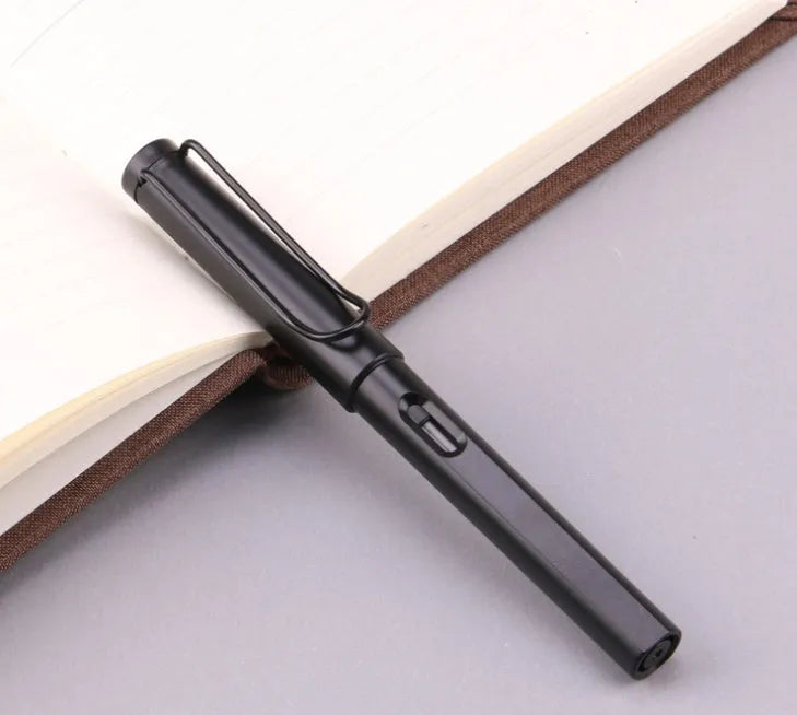 Frosted ink bag fountain pen with 0.38mm or 0.5mm nib options in black or blue colours