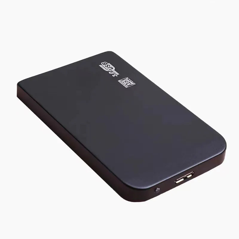USB 3.0 solid state mobile hard disk with metal shell in black, blue, red, and silver colour options.