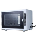 Small silver ultraviolet steriliser for nail salon and barber tools with stainless steel interior