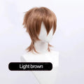 Universal cosplay wig short hair lengthened tail anti-curling for men high temperature fibre